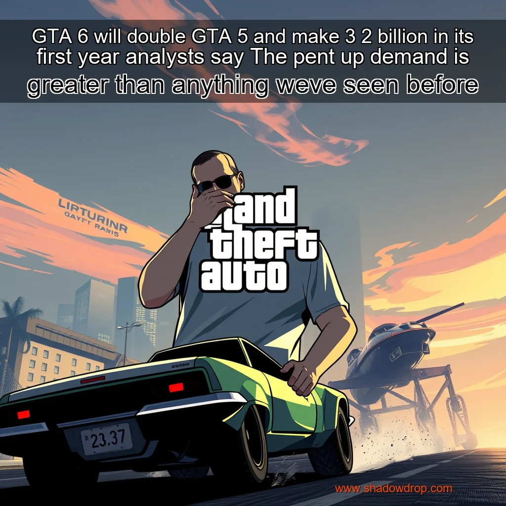 Artistic representation for GTA 6 will double GTA 5 and make 3 2 billion in its first year analysts say The pent up demand is greater than anything weve seen before