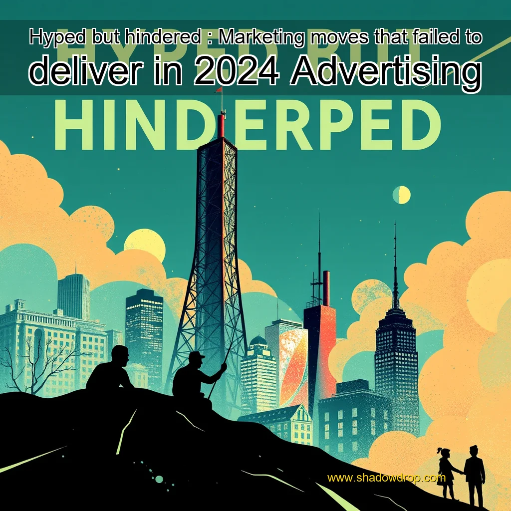 Artistic representation for Hyped but hindered : Marketing moves that failed to deliver in 2024 Advertising