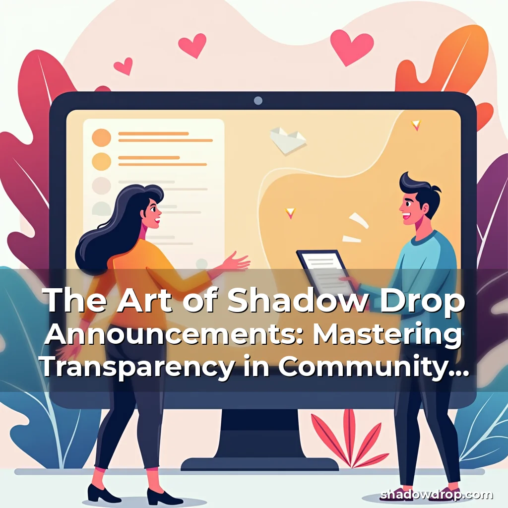Read more about the article The Art of Shadow Drop Announcements: Mastering Transparency in Community Engagement